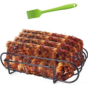 Rippen, braden en ribben, BBQ-grill voor gegrilde lamskoteletten, gegrilde steak, gegrilde ribben, geschikt voor gasbarbecues en houtskoolbarbecues.