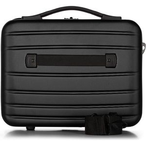 reiskoffer rolkoffer trolley, zwart, cosmeticakoffer