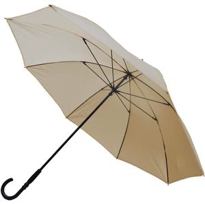 120 cm boog parasol - Windproof - Versterkt met glasvezel - anti-slip handvat - paraplu - voor de zon - Patroon rand - Bruiloft - Crème
