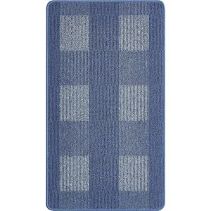 Tapijt Dalia duurzame tapijtloper van polypropyleen, onderhoudsvriendelijk en vlekbestendig, 67 x 120 cm, lichtblauw