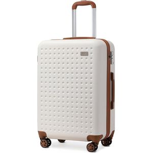 Harde reiskoffer 100% ABS, wit, harde koffer
