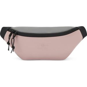 Heuptas voor dames en heren, riemtas voor festivals, reizen en dagelijks gebruik, stijlvolle crossbody tas, waterafstotend, roze/grijs., One-size