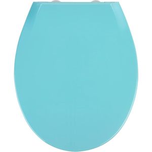 Premium WC-bril Kos Blue, toiletdeksel met softclosemechanisme en Fix-Clip hygiënische bevestiging voor gemakkelijk verwijderen, van breukvast, recyclebaar thermoplast, afmetingen (B x D): 37 x