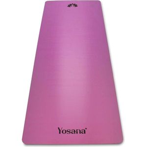 Yogamat van natuurlijk rubbe extreem antislip ULTRA GRIP-oppervlak van ECO PU extra breed 68cm inclusief draagriem Yogamat 183x68cm 4 mm dun