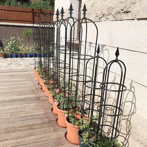 Tuin Obelisk Klimplant Trellis Roestvrij Plastic Gecoat Metaal Plantensteun Tuintoren Indoor Trellis Potplanten Tomatenplantenkooi 1 Stuk