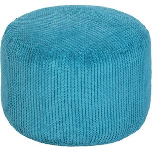 Zitzak Voetenbank Rond Bubble | Beensteun voor binnenshuis | Ergonomisch ontworpen poef | Ultra comfortabel en duurzaam (blauwgroen)