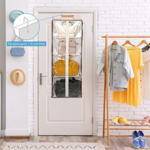 Transparante kast, handtassen, opslag, veelzijdige kledingkasten, handtassen, opbergen, zakstandaard voor slaapkamer en woonkamer (XL-beige)