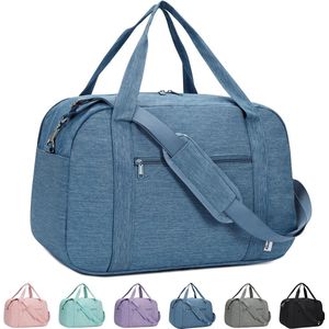 Handbagage 45 x 36 x 20 cm handbagage handbagage tas voor vliegtuig reistas dames heren met laptopvak voor weekender kort 25L, marineblauw