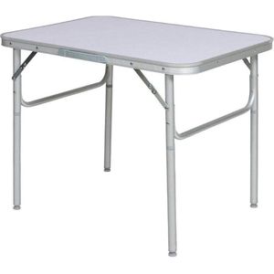 Opklapbaar 90 x 60 cm campingtafel picknick aluminium 90 x 60 x 70 cm, opvouwbaar, platte koffer Formica, zilver/zwart, 90 x 60 x 70cm