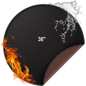 Vuurvaste onderlaag, brandwerende mat, hittebeschermingsmat, 91 cm, voor barbecue, barbecue, grillmat voor vloer, terras, plafond, gazon, opvouwbare waterbestendige vuurkorf