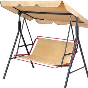 Vervangende schommelstoelbekleding voor schommelbank, stoelbekleding voor tuinstoel, voor buiten, 2-3-zits, beige, 85 x 48 x 48 cm