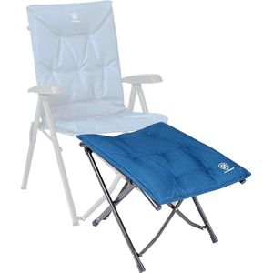 Voetenkruk, voetensteun, opvouwbaar, met hoogte van 47 cm, inklapbare kruk, gevoerde voetensteun voor stoel, tuin- en balkonstoel, blauw
