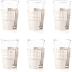 Set van 6 universele bekerhouders