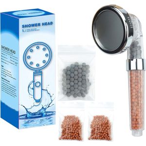 Ionische Douchekop 3-Laags Filtratie Hogedruk Waterbesparende hHanddouche met Extra Vervangbare Accessoires voor Volwassenen - Kinderen - Huisdieren - Thuis en in de Sportschool