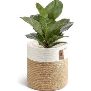 Plantenmand, geweven opbergmand, voor 20 cm bloempotbodem-plantenbakken, 20 cm x 20 cm, opbergmand, organizer, modern