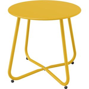 Bijzettafel, kleine banktafel, lichtgewicht, stabiel, eenvoudig te monteren, ronde salontafel, ideaal voor buiten, woonkamer, slaapkamer, kantoor