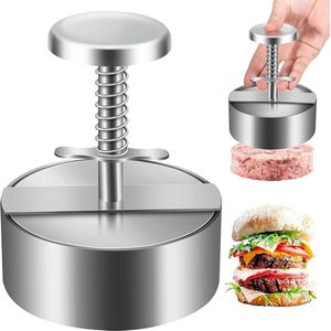 Kongming Burger Press, 304 Stainless Steel Burger Pattie Press, Adjustable Burger Smasher, Burger Patty Press, Ideal for Preparing Burgers at Parties and Dinners