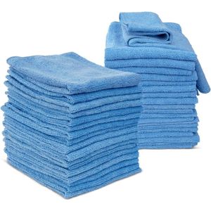 Masthome Set of 20 Cleaning Cloths, 4 Colours, 40 x 30 cm, Microfibre Cloth, Multifunction Cleaning Cloths for Kitchen, Car, Furniture