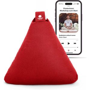 Triangle Yoga Cushion, Meditation Cushion, 100% Organic Cotton, Washable Cover, Yoga Cushion, Floor Cushion, Meditation, Oeko-Tex Standard 100, Yoga Seat Cushion, Floor with Organic Spelt Filling