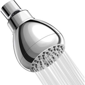 Douchekop Hogedruk 3"" Waterbesparende Hoofddouche, Chroom 2,5 GPM Douchekop, Krachtige High Flow Douchekop voor Badkamer Spa Douche, Luchtbeldruk Douchekop (Zilver1)