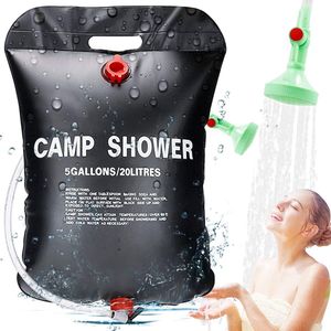 20 l campingdouche, zonnedouche, mobiele zonnedouche, campingdoucheset, outdoor tuindouche voor kinderen, warm water, draagbare waterzak op zonne-energie voor tuin, reisdouche met douchekop,