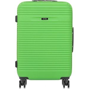 middelgrote koffer | Harde koffer | Materiaal: ABS | Kleur: groen | Maat: M | Afmetingen: 66x45x26,5cm | Inhoud: 66 liter | 4 rollen | Hoge kwaliteit