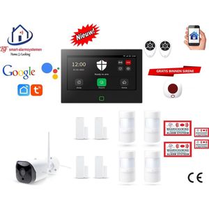 Draadloos/bedraad alarmsysteem met 7-inch touchscreen werkt met wifi en met spraakgestuurde apps. ST01B-31 wifi