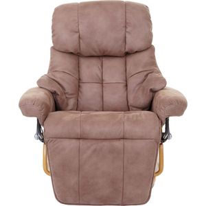 Cosmo Casa Relaxfauteuil Calgary 2- TV - fauteuil - Stof/textiel - Belastbaar tot 150 kg - Antiekbruin - natuurlijk bruin