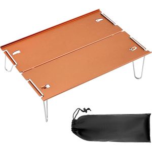 Campingtafel Ultralicht-roestvrij staal 370g-Kleine tafel voor strandreizen-Picknicktafel- Outdoor-activiteiten