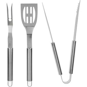 Barbecue-accessoires, roestvrij staal, hoogwaardig BBQ-bestek, met draagbare opbergkoffer, perfecte barbecue-gereedschapsset voor mannen, met vleesthermometer, cadeau,