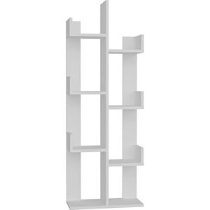 hoge moderne accentladder stijl boekenkast boekenplank (wit)