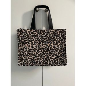 Luxe stevige Shopper - Luipaardprint - leopold - dames tas - schouder bag - moederdag cadeau - mama kadotip -