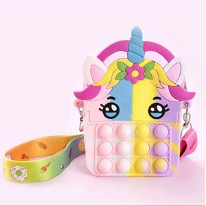 Pop Portemonnee Siliconen Sensorische Tas - Antistress Speelgoed voor Kinderen - Handige Muntzak en Modieuze Handtas