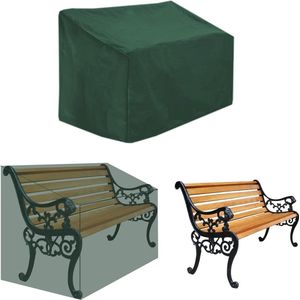 Beschermhoes voor tuinbankhoes, waterdicht - 2-zitsbankhoes, tuinbankhoes, waterdicht, winddicht, UV-bestendig, 210D polyester Oxford-stof, 134 x 66 x 89 cm (groen)