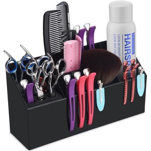 Haarschaar, grote opbergdoos, schaarhouder voor kapsalon, schaarhouder, kapperskammen, clips, schaar, professionele kapperskammen
