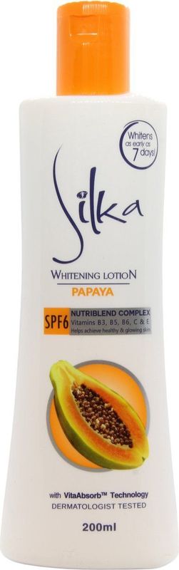 Silka - Whitening Lotion - Papaya - 300 ml - Met SPF 6
