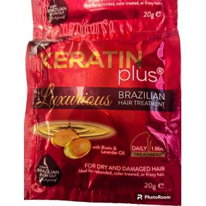 Keratin Plus Intense Braziliaanse Luxe Haarverzorging voor droog en beschadigd haar, 20 ml GRATIS