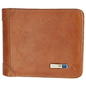 Slim Wallet with Smart Bluetooth Card Holder for Men brown