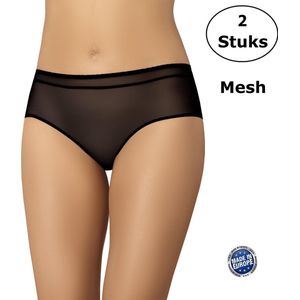 Teyli - Boxershort - Zwart - 2 Pack - Dames - Mesh Stof