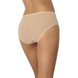 Vida - Teyli - Slips - Beige - Hoge Taille - Netstof met Kant en Bloemenpatroon