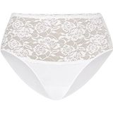 Teyli - Violetta - Hoge Taille Slips - Wit - Katoen - Ademend Stretch