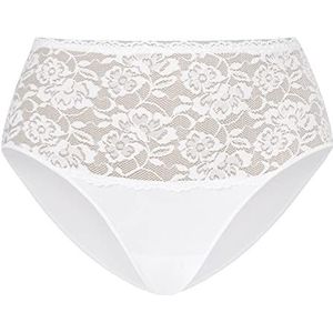 Teyli - Violetta - Hoge Taille Slips - Wit - Katoen - Ademend Stretch