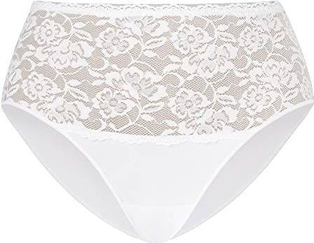 Teyli - Violetta - Hoge Taille Slips - Wit - Katoen - Ademend Stretch