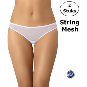 Teyli String Mesh - Wit L - 2 Pack