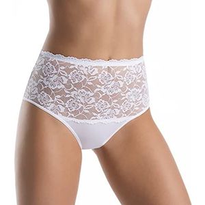 Teyli - Violetta - Hoge Taille Slips - Wit - Katoen - Ademend Stretch