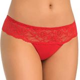 Teyli - Damessnoer - Rood - Mesh met Kant