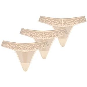 Teyli - Strings - Beige - Verpakking van 3 stuks