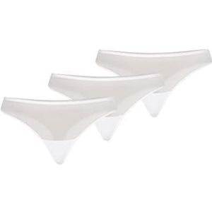 Teyli - Dames String - Wit - 3 Pack - Mesh