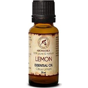 Citroen Olie Essentiële Olie 20ml - 100% Puur & Natuurlijk - Aromatherapie - Geurolie - Geurverspreider - Ontspanning - Toevoegen aan Bad & Cosmetica - Massage - Wellness - Aroma Lamp Of Elektrische Diffuser