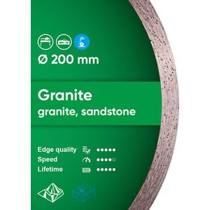 Diamantzaagblad Graniet,Marmer 250 x 25,4 mm  1A1R 250